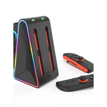適用于switch2手柄充電底座RGB燈JOYCON左右手柄充電器四合一套裝