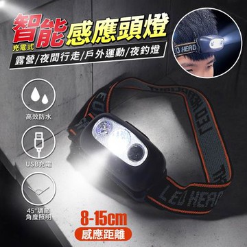 充電式智能感應頭燈 工地頭燈 燈條頭 燈 LED頭燈 登山燈