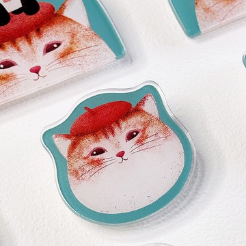 【我是喵胖】壓克力磁吸文具夾