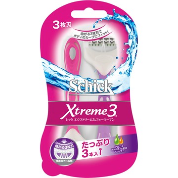 舒適Xtreme3 熱情夏威夷仕女輕便刀3入