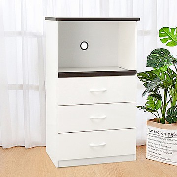 Boden-2.2尺三抽一拉盤防水塑鋼電器櫃/收納餐櫃(兩色可選)-66x43x112cm