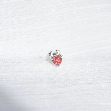 石榴石925純銀麋鹿轉珠耳環