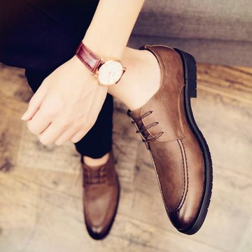 皮鞋男士冬季2025新款英倫風正裝商務休閑復古百搭增高新郎結婚鞋