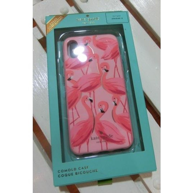 ☆ケイトスペード Kate spade PAINTED FLAMINGOS iphone X/Xs ケース 