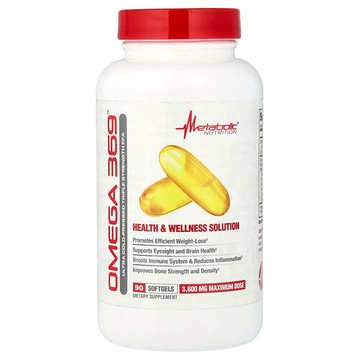 Metabolic Nutrition, Omega 369，3600 毫克，90 粒軟膠囊（每軟膠囊 1200 毫克）