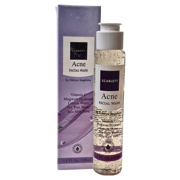 SCARLETT Acne 控油洗面乳 含維生素C、艾草、檸檬水、茶樹水和濟州蘆薈  100ml  1瓶