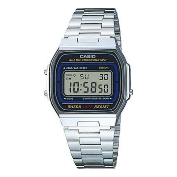 CASIO Quartz Waterproof Unisex Mens Silver Digital