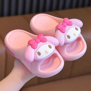 💕臺灣出貨 2025新款庫洛米拖鞋 正版三麗鷗拖鞋 女童夏季室內防滑軟底拖鞋 可愛外穿可愛美樂蒂涼拖 大耳狗 美樂蒂