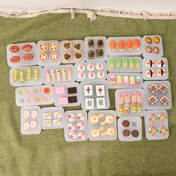 臺灣出貨mini小鼻嘎系列捏捏矽膠模具石膏模具集合解壓蠟燭diy模具