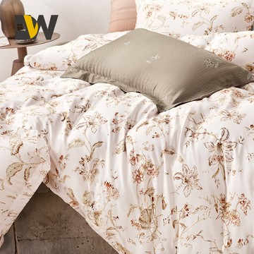 夢之語 40支天絲床包兩用被組  薄床包 + 鋪棉兩用被+ 薄式信封枕套 2個  雙人  藤野蔓蔓