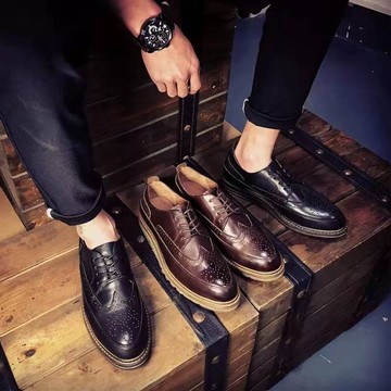 英倫風小皮鞋 / 布洛克雕花皮鞋 / 透氣休閒