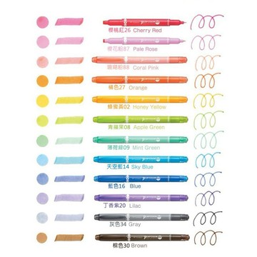 【STU】Tombow 蜻蜓 WS-PD 圓點 + 極細 水性 雙頭 簽字筆 共12色