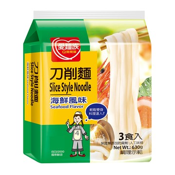 愛麵族刀削麵-海鮮風味210gx3