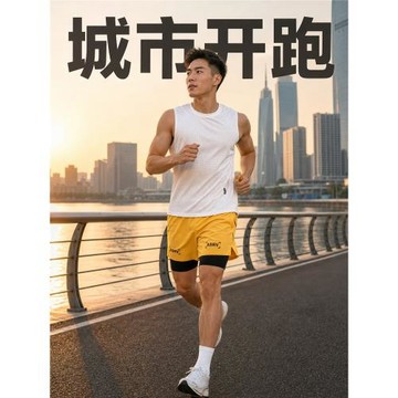 ASRV男士專業運動短褲高彈雙層速干透氣跑步健身田徑專用訓練短褲