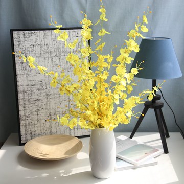 歐式跳舞蘭仿真花假花客廳室內裝飾塑料花藝餐桌擺件干花花束擺設