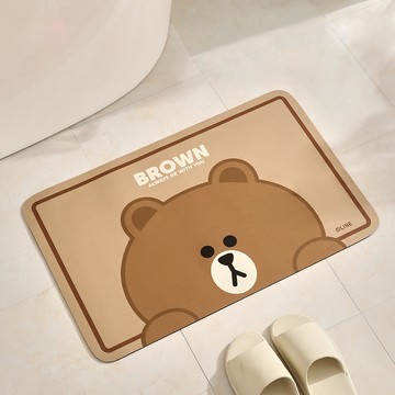 【LINE FRIENDS】軟式吸水地墊 熊大 (平輸品)