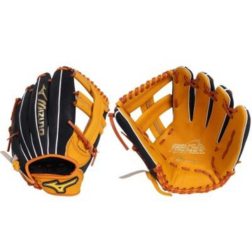MIZUNO 壘球手套-內野手-台灣製 右投 美津濃 棒球 1ATGS26800-4799 黑橘黃
