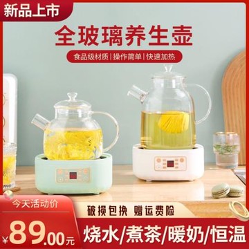 全玻璃養生壺家用多功能辦公室mini小型煮茶壺花茶壺迷你電熱燉杯