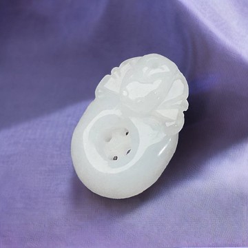 冰糯種翡翠福在眼前吊飾 | 天然緬甸玉翡翠A貨 | 送禮