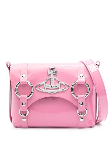 Vivienne Westwood - Kim leather cross body bag - women - Patent Calf Leather - One Size - Pink