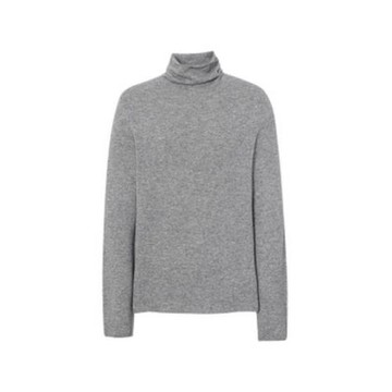 2024冬款簡約灰色高領打底衫羊絨針織衫毛衣女599A333004Q
