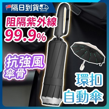【蝦皮最低價🔥體感降8°C】折疊傘 環扣自動傘 勾勾傘 抗UV 雨傘 晴雨傘 遮陽傘 防潑水 摺疊傘 防風 旅遊必備