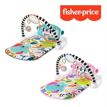 【Fisher price 費雪】可愛動物鋼琴健身器/健力架/健身架/遊戲地墊-2色選擇
