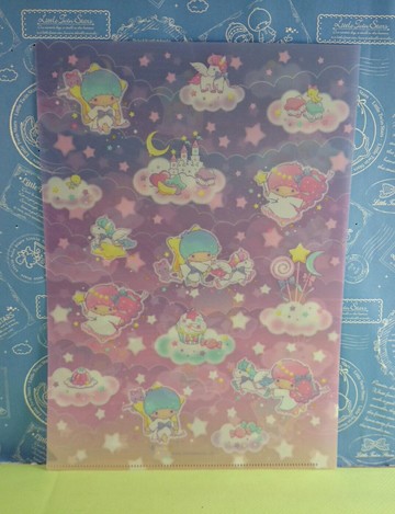 【震撼精品百貨】Little Twin Stars KiKi&LaLa 雙子星小天使 A4分頁夾 透明 震撼日式精品百貨