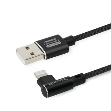 《歐爸小舖》RONEVER VPC129 / L型鋁合金編織充電線(Lighting Type) - 120cm 充電線