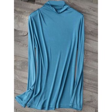 2025新款真絲半高領蠶絲打底衫女上衣修身百搭長袖T恤真絲肌底衫