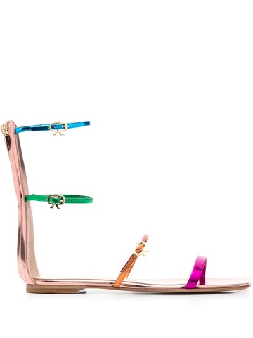 Gianvito Rossi - patent-leather sandals - women - Calf Leather/Patent Calf Leather/Calf Leather - 36 - Pink