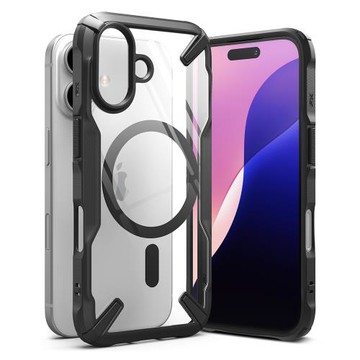 Rearth Apple iPhone 16 (Ringke FXM) 磁吸式保護殼(黑)