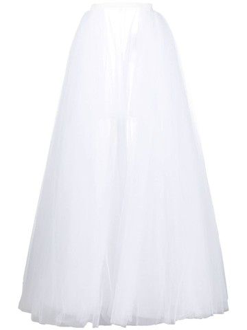 Rebecca Vallance - tulle-netted long skirt - women - Polyester - 6 - White