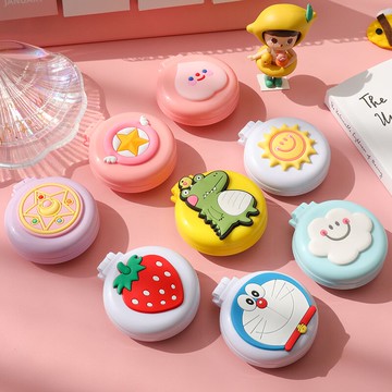 少女心氣墊梳隨身便攜翻蓋式可愛卡通折疊氣囊梳小號鏡子梳子一體