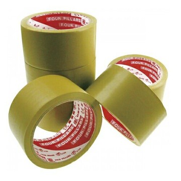 四維鹿頭牌 棕色PVC易撕包裝膠帶(6入/組) [大買家]