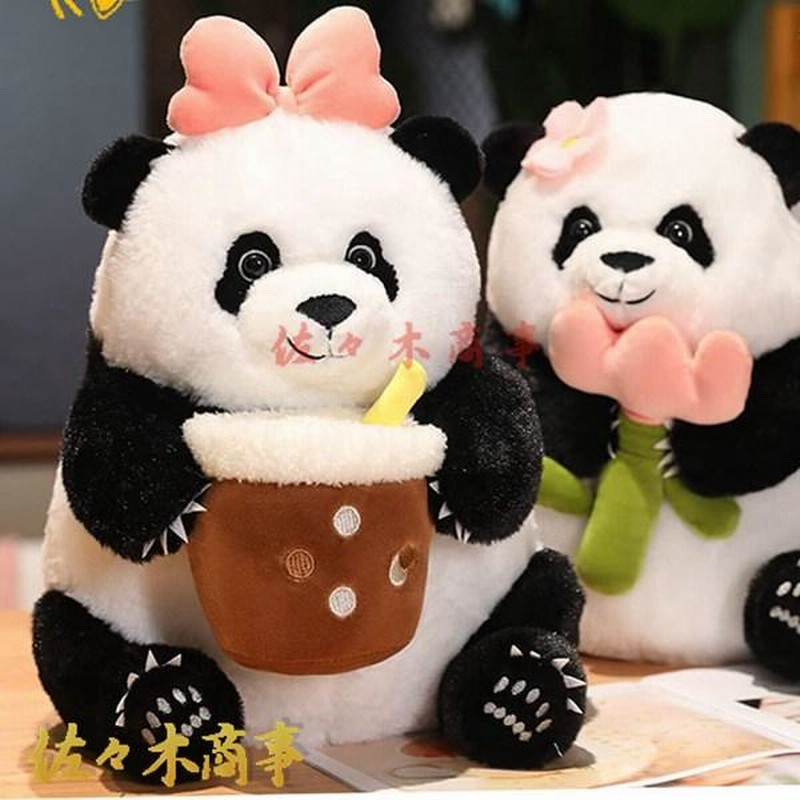 ☘️リアルパンダのぬいぐるみ　ふわふわ　かわいい Amazon.co.jp: リアルパンダ ぬいぐるみ 誕生日 記念日