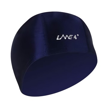 LANE4 羚活 萊卡泳帽 女用款  單一尺寸  深藍印白  1個