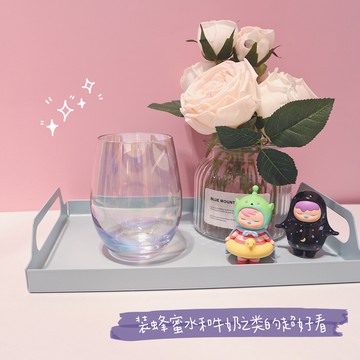 夢幻炫彩少女七彩琉璃水杯蛋形果汁飲料杯仙氣十足慕斯杯酒杯水杯