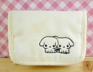 【震撼精品百貨】BuruBuru_抖抖狗~三折皮夾-白色