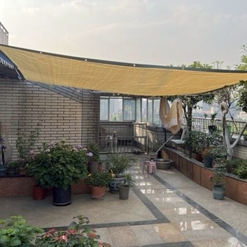 免運 可開票 帳篷 遮陽網 遮陽傘 遮陰網 防曬網 米黃色遮陽網卡其色防曬網遮陰網庭院家用戶外樓頂通用遮陽防曬網