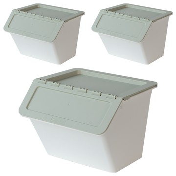 SHUTER 樹德 大嘴鳥家用整理箱 15L MHB-3332  255 x 325 x 328mm  淺黛綠色 + 雪白色  3個