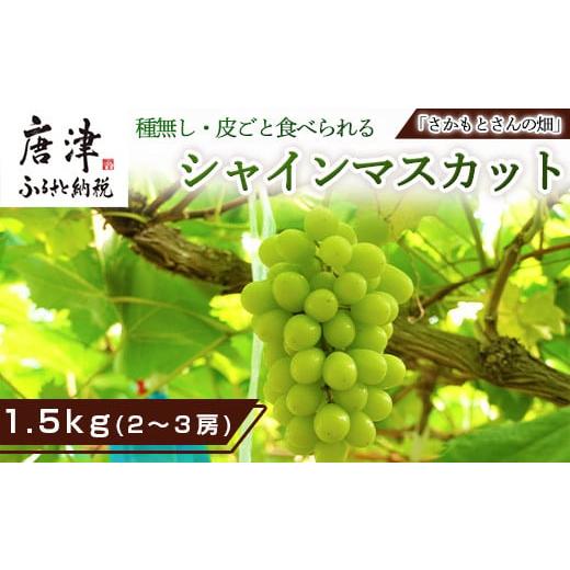 ふるさと納税 佐賀県 唐津市 『予約受付』シャインマスカット1.5kg 2〜3房 葡萄 ぶどう 果物 フルーツ スイーツ