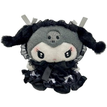 【震撼精品百貨】酷洛米_Kuromi~Sanrio 日本SANRIO三麗鷗 酷洛米造型絨毛娃娃吊飾-黑蘿莉塔*29689