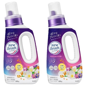 Kao 花王 New Beads 植萃香氛洗衣精 茉莉麝香 690g  2瓶