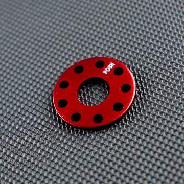 皮斯摩特 POSH |  鋁合金墊片 墊片 九孔造型 M10 10MM 紅色