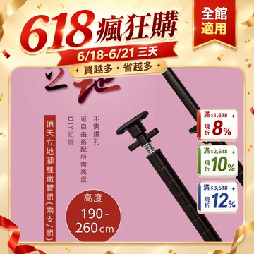 dayneeds 頂天立地(高190-260cm鐵管2隻 組)(兩色)