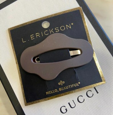 美國正品 L.Erickson 咖啡色BB夾＊夏日微風＊