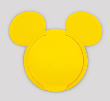 日本 迪士尼 Disney 米奇重覆黏貼濕紙巾專用盒蓋-黃