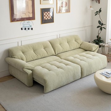 特惠/附發票 免運 沙發床 沙發床雙人 現代多功能慕斯沙發 奶油風客廳可躺可睡貓抓布直排大坐深功能可伸縮沙發工廠直銷 全館折扣 售後保障 m572