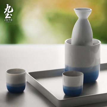 九土日式陶瓷清酒壺套裝家用暖酒分酒器具白黃酒杯酒瓶送人禮盒裝